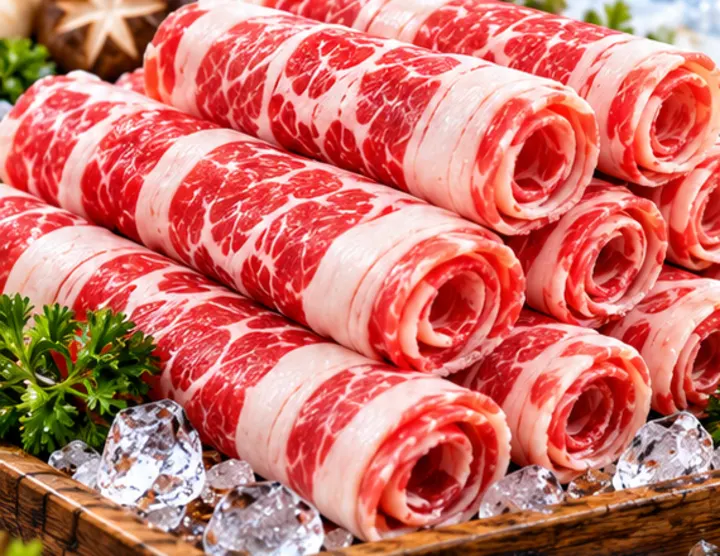 Hình minh họa ba chỉ bò thái lát
