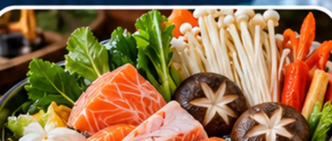 Nồi lẩu cá hồi minh họa