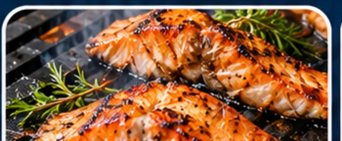Món cá hồi nướng minh họa